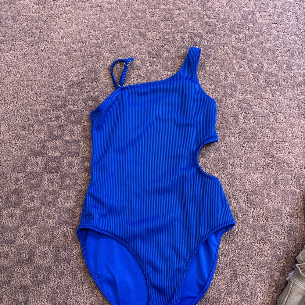 Abercrombie Kids Blue One Shoulder Swim One Piece